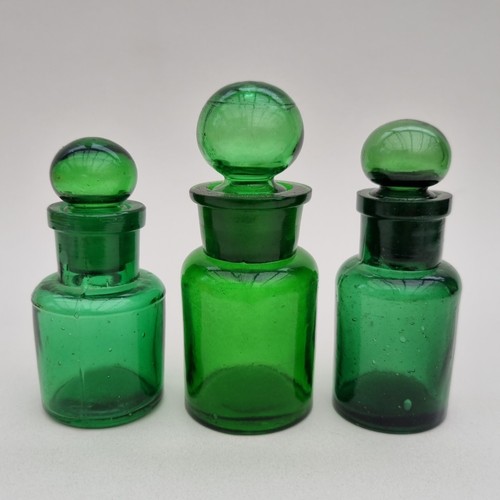 Old green glass - old,